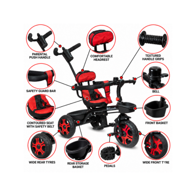 Maanit Tricycle Model 302 (Red)