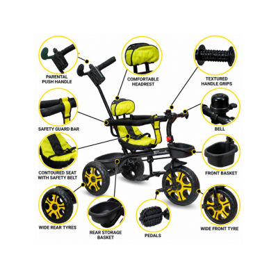 Maanit Tricycle Model 302 (Yellow)