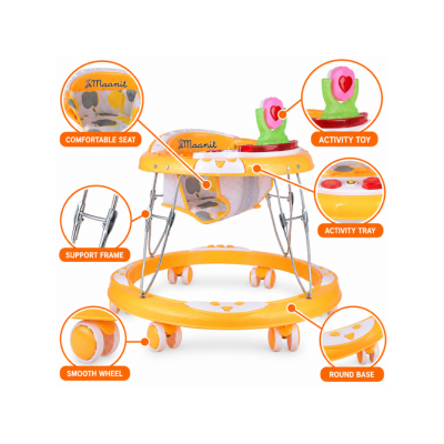Maanit Kingdom Musical 2-in-1 Walker (Yellow)