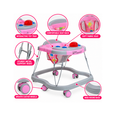 Maanit Piano Musical 3-in-1 Walker (Pink)