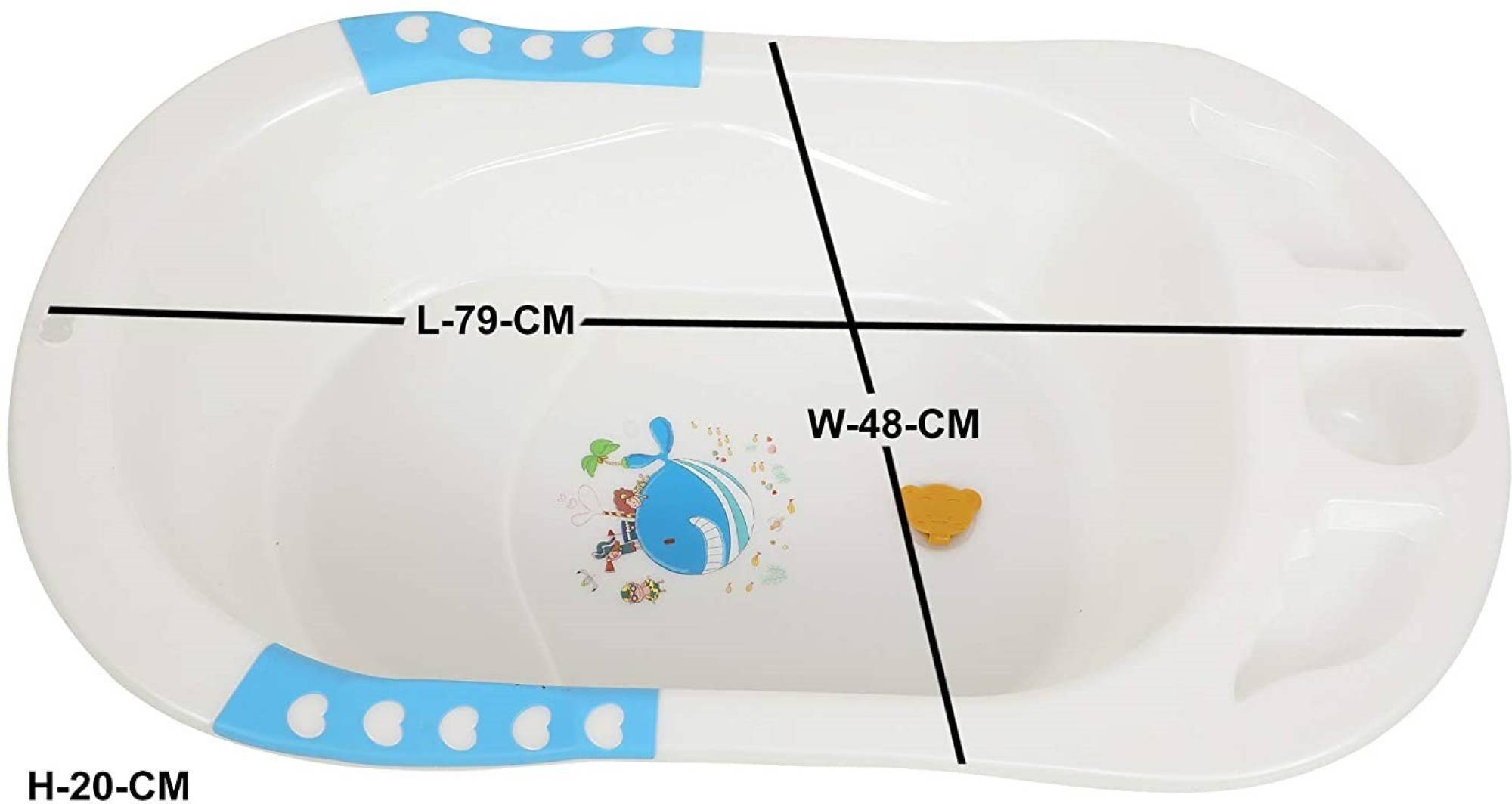 Maanit Baby Bath Set Tub Sling Mug (Blue)