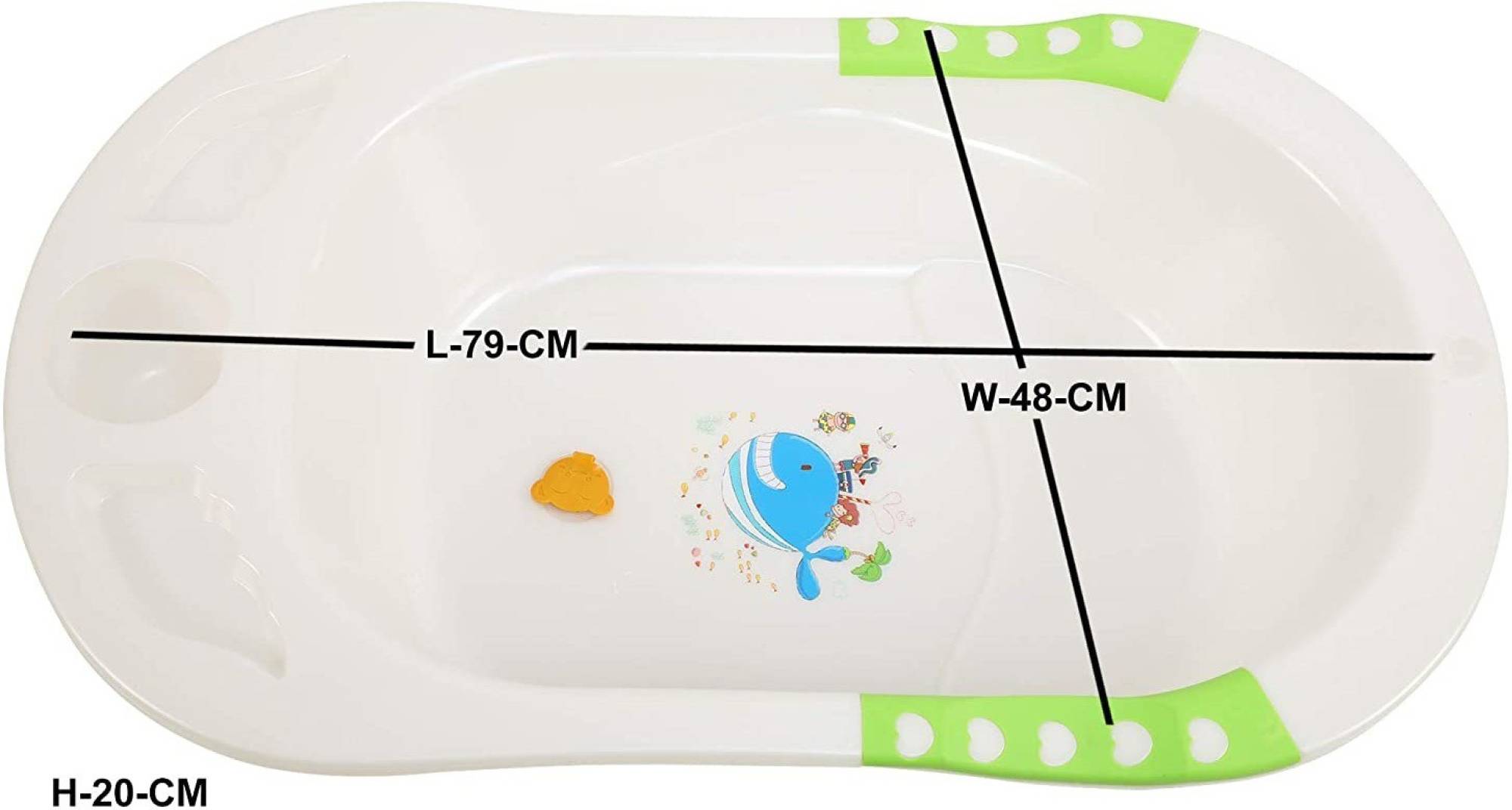 Maanit Baby Bath Set Tub Sling Mug (Green)