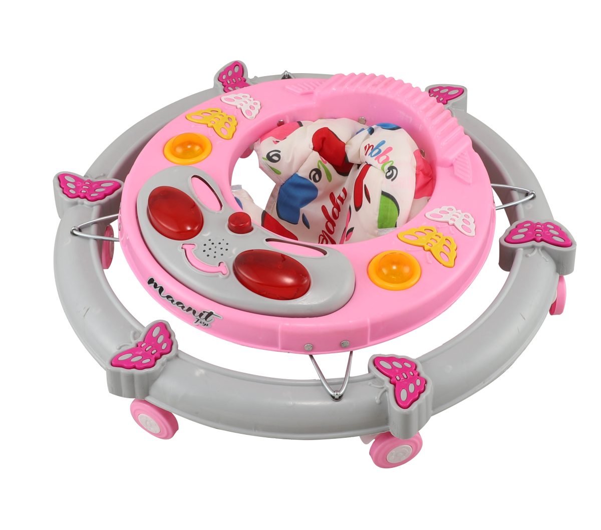 Maanit Butterfly New Musical 3-in-1 Walker (Pink & Grey)