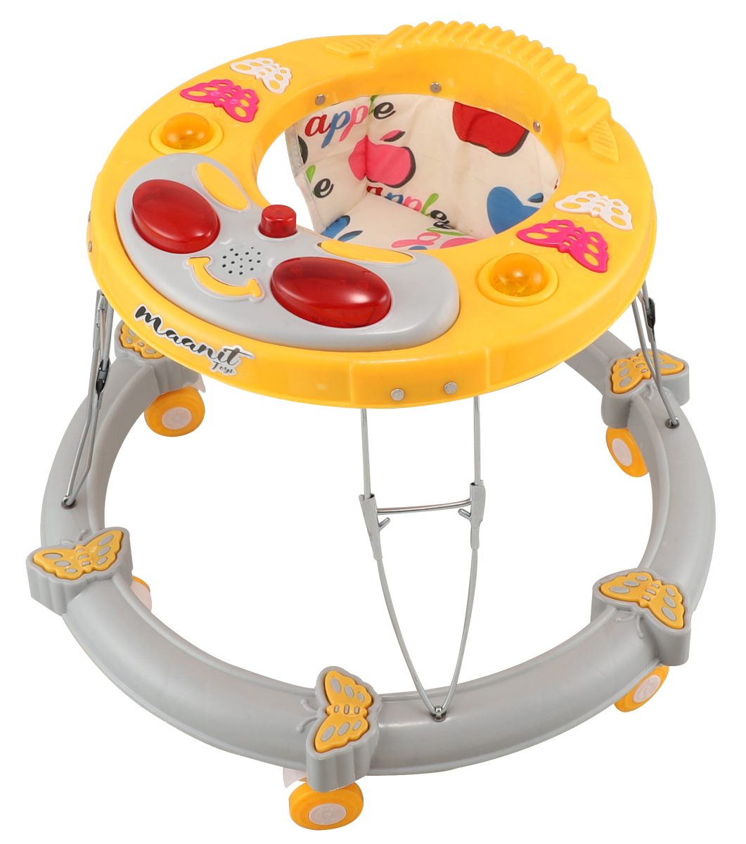 Maanit Butterfly New Musical 3-in-1 Walker (Yellow & Grey)